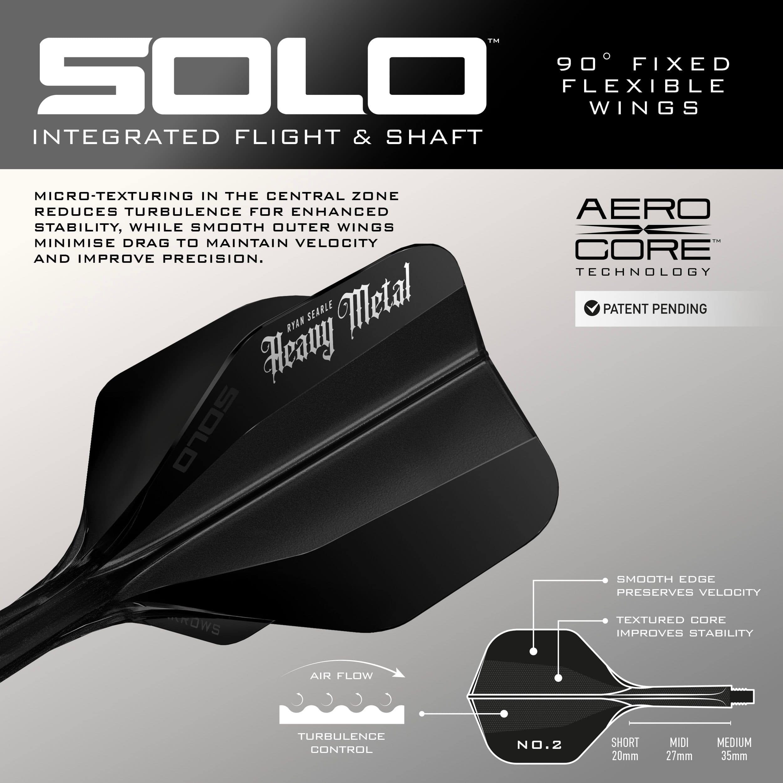 Harrows Ryan Searle Geo Softdarts - 20g Harrows Ryan Searle Geo Softdarts mit 20g Gewicht sind abgebildet. Die Darts sind silberfarben und dynamisch gestaltet.