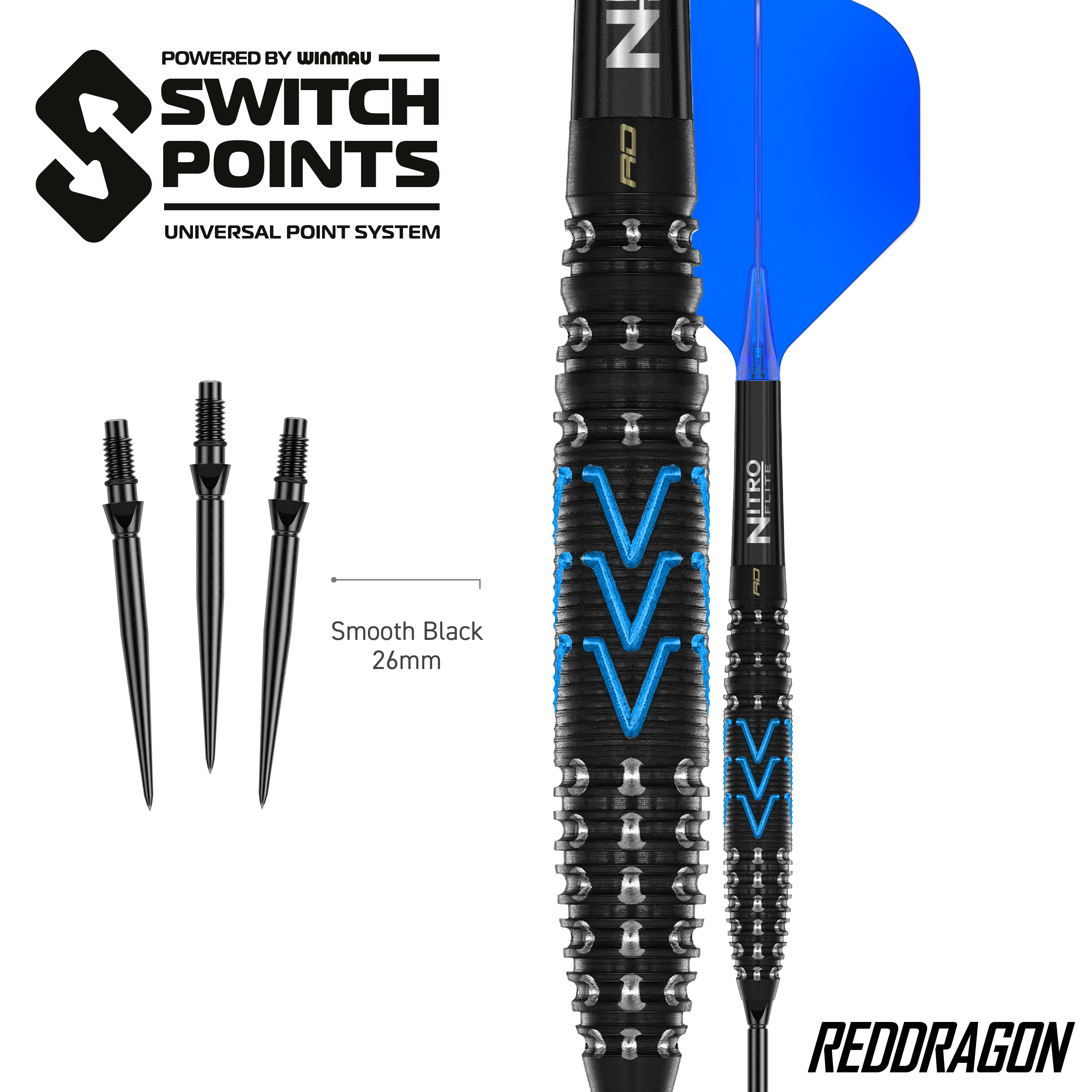 Red Dragon AMP Torpedo Switch Point Steel Darts Hier sieht man die Red Dragon AMP Torpedo Switch Point Steeldarts. Diese Darts sind für präzises Werfen entwickelt worden.