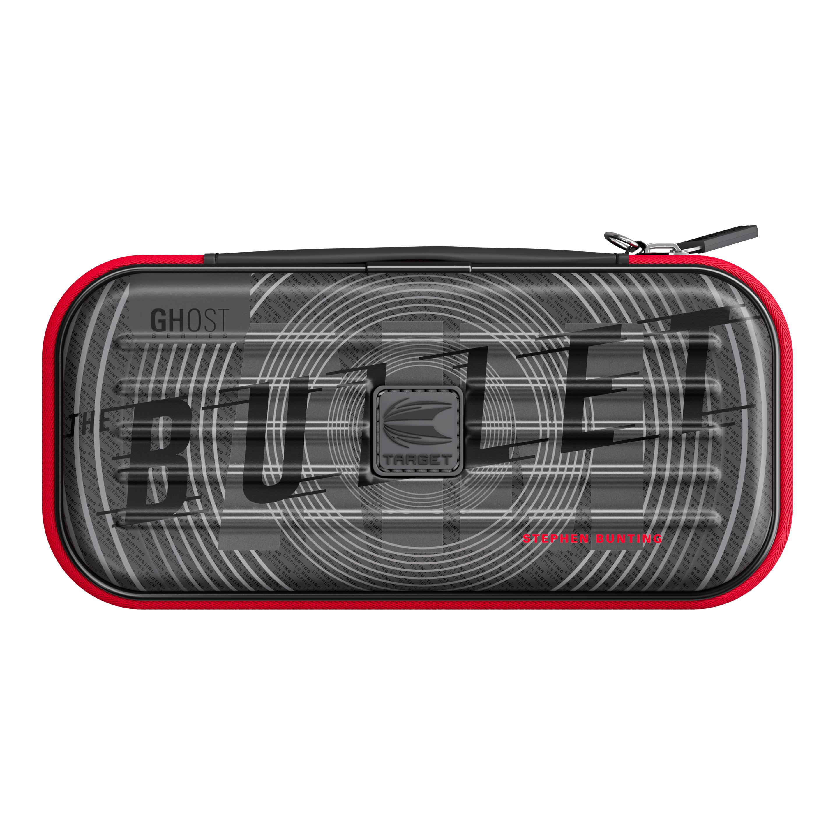 Das Foto zeigt das Takoma Ghost Series Stephen Bunting Dartcase. Es ist ein robustes Dartcase für Darts-Zubehör.