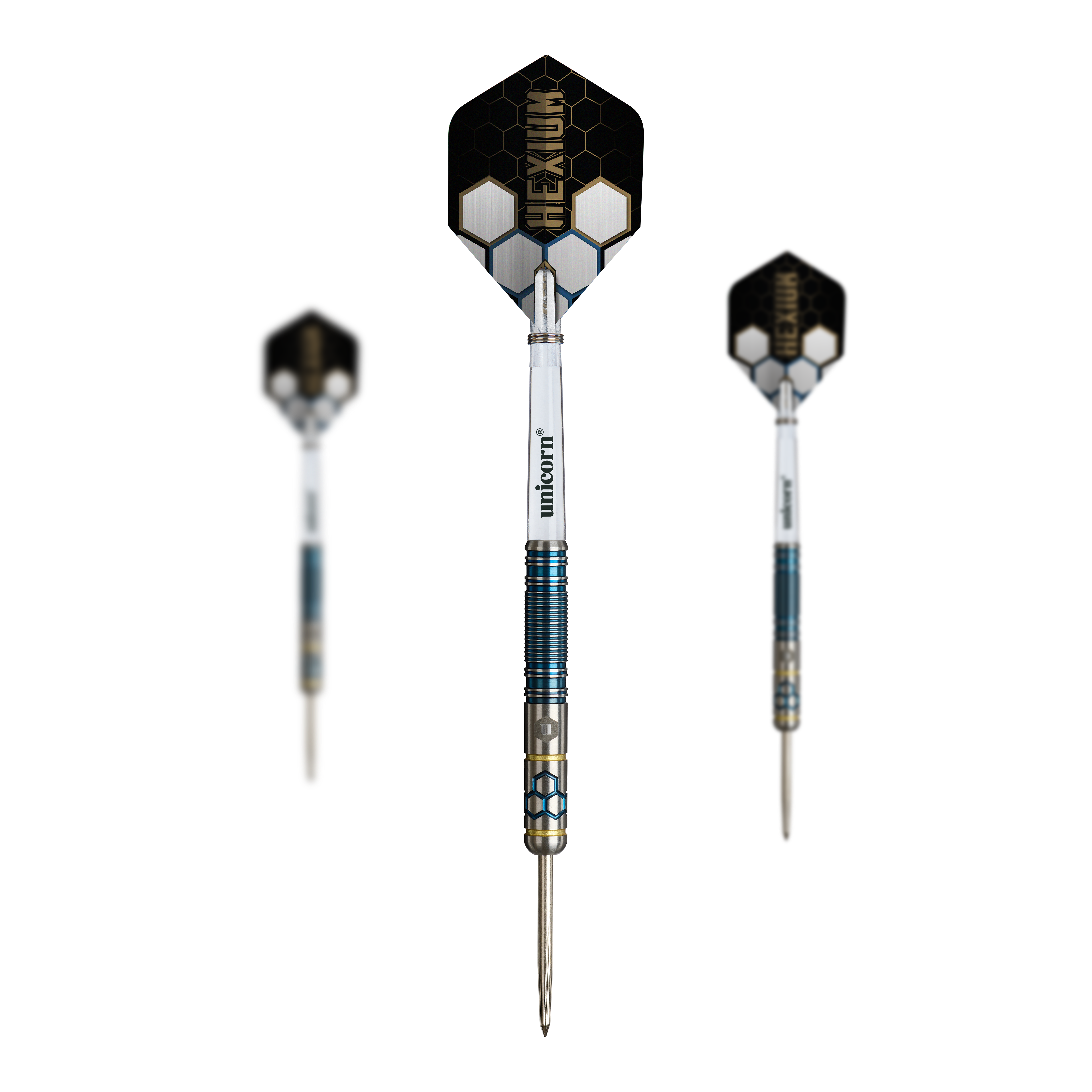 Unicorn Hexium Style 02 Blue & Gold Steeldarts