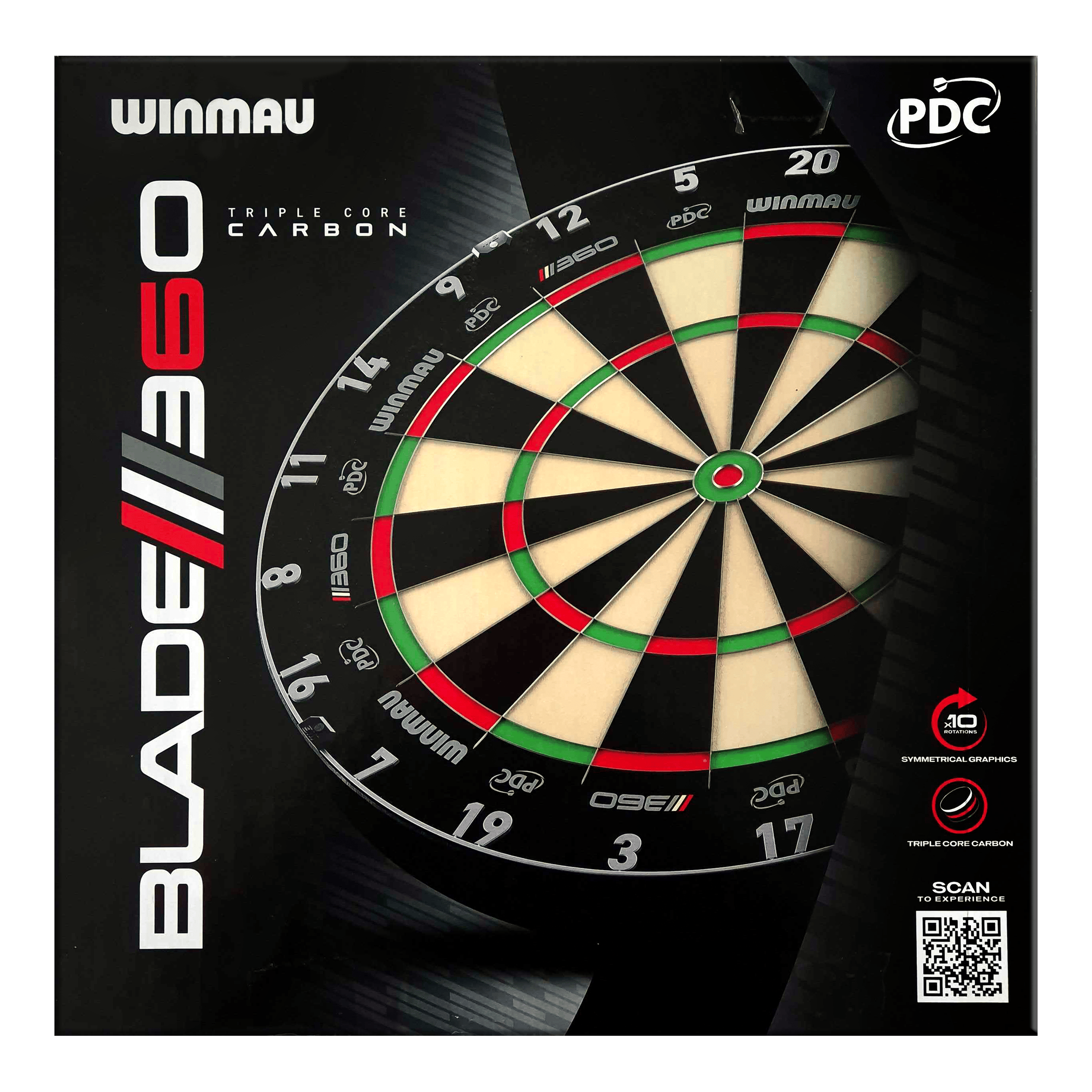 Das Bild zeigt ein Dartboard. Der Dateiname lautet '3060_Winmau_Blade_360_Steeldartboard_5'.