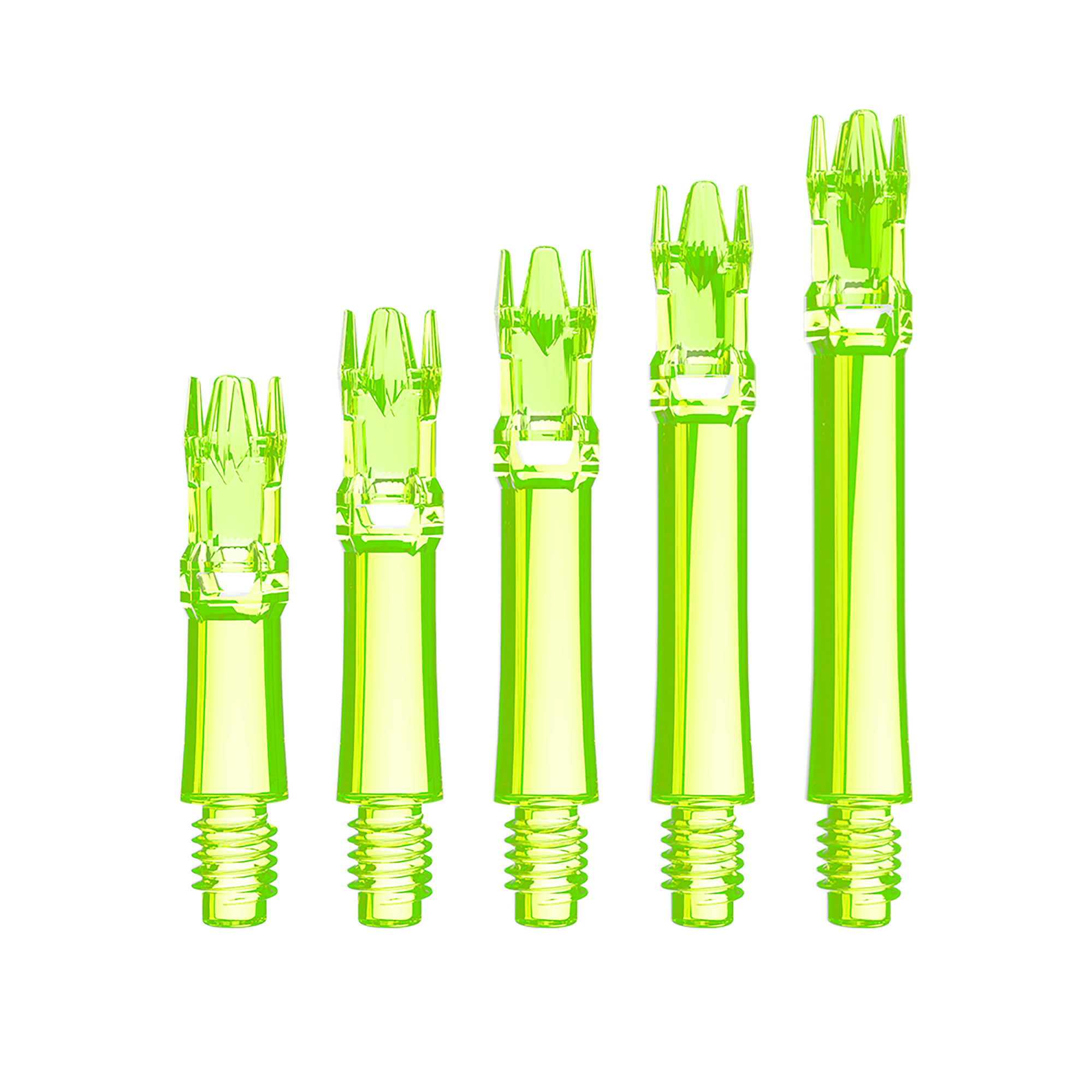 L-Style L-System Replacement Shafts - Neon Yellow Das Bild zeigt die L-Style L-System Ersatzshafts in Neongelb. Die Schäfte sind Ersatzteile für Dartpfeile.