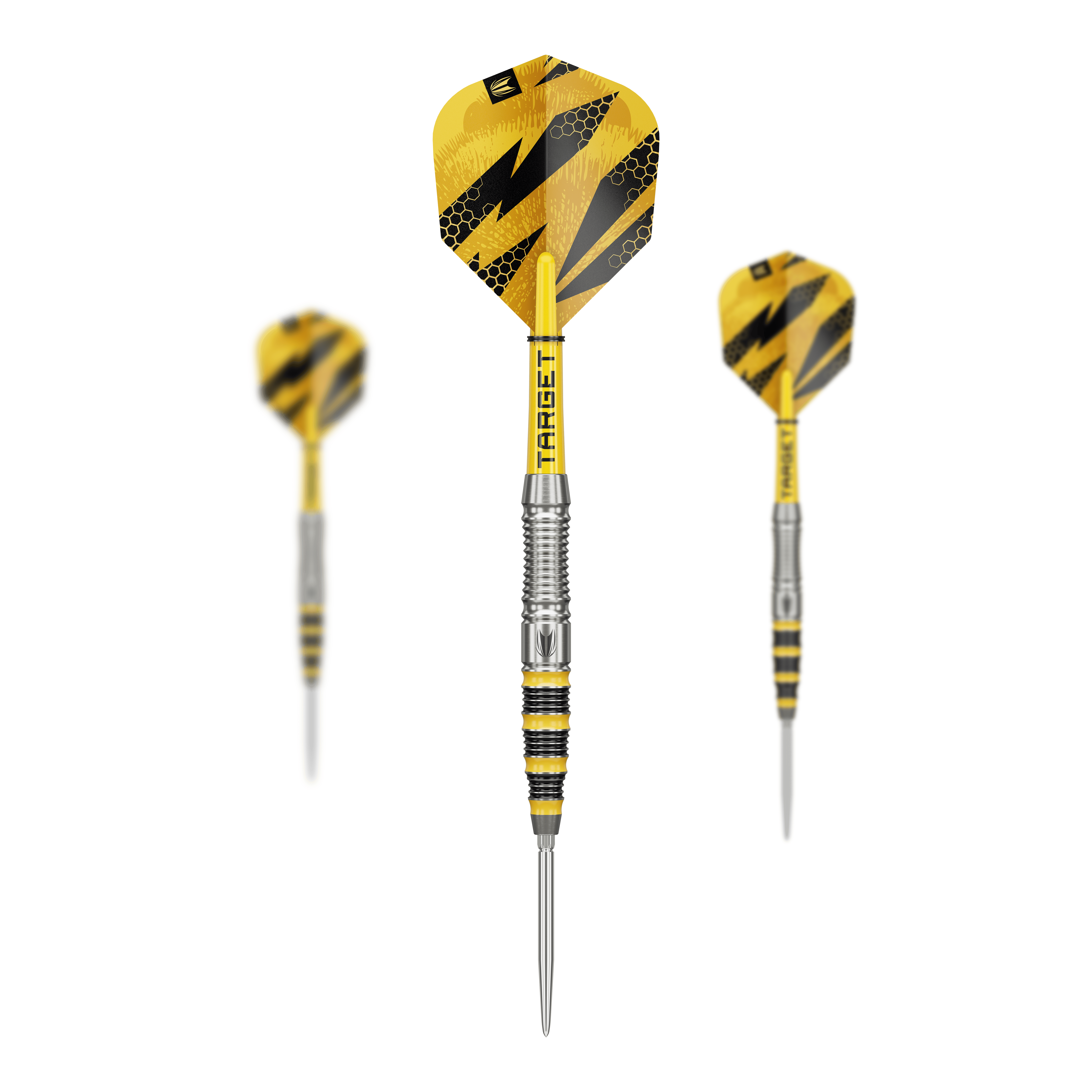 Target Buzz 03 Swiss Points steel darts Abgebildet ist das Target Buzz 03 Swiss Points Steeldarts Set. Die Darts sind für das Steeldart-Spiel geeignet.