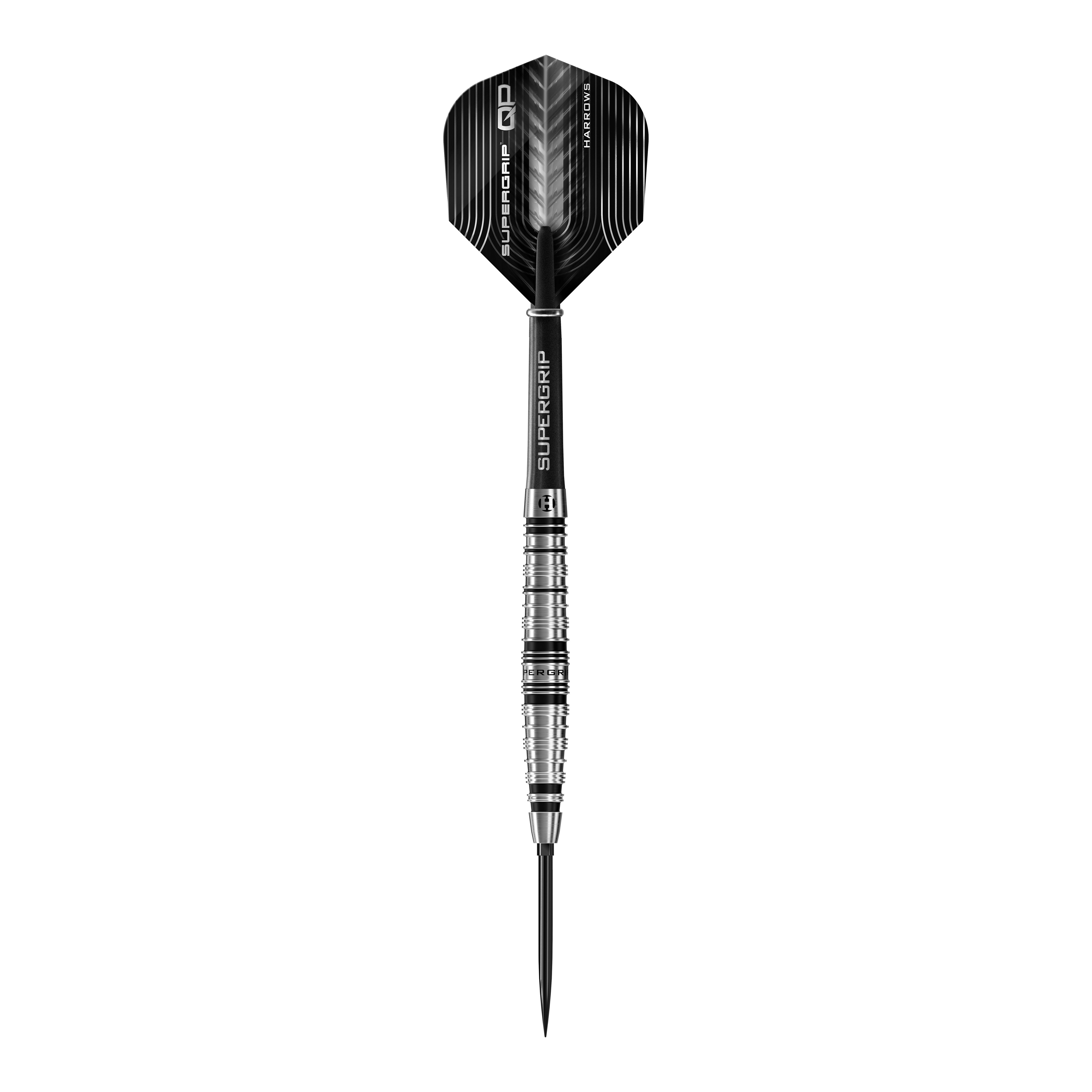 Harrows Supergrip Torpedo Quick Point Steel Darts Das Bild präsentiert die Harrows Supergrip Torpedo Quick Point Steeldarts. Sie sind ideal für präzise Würfe und intensiven Einsatz.