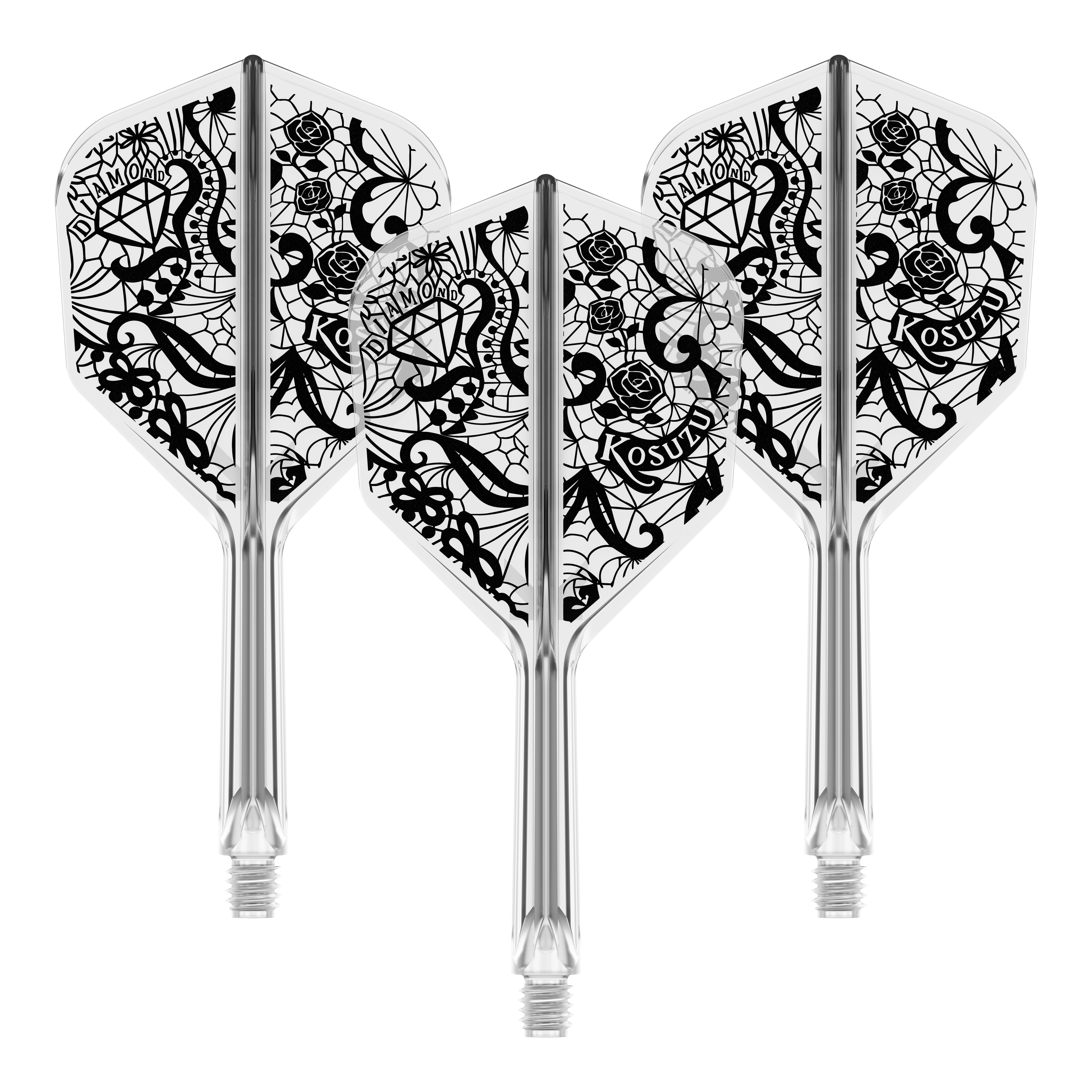 Target Japan K-Flex Diamond No6 Flight Shaft System Das Bild zeigt das Target Japan K-Flex Diamond No6 Flight-Shaft-System in 26mm. Es ist ein Teil für den Dartsport.