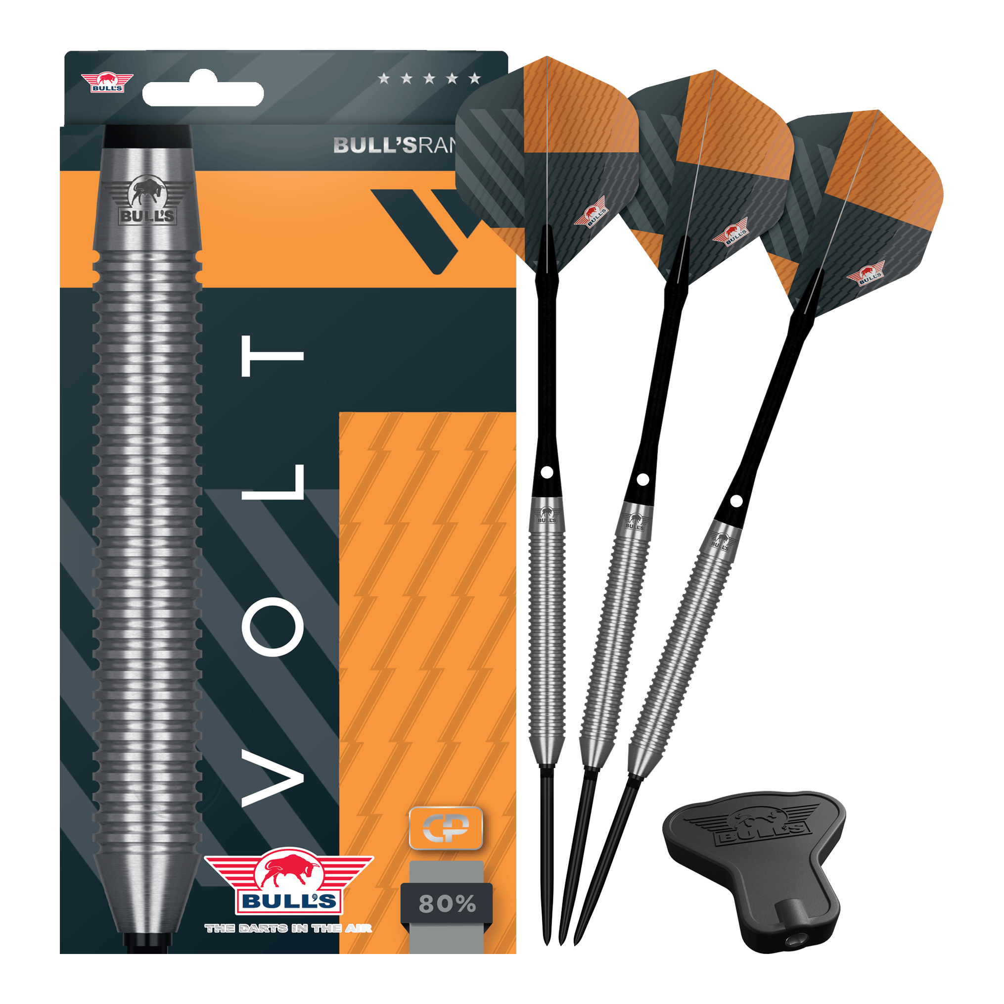 Bulls NL Volt Orange Convertible Point Steel Darts Bulls NL Volt Orange Convertible Point Steel Darts