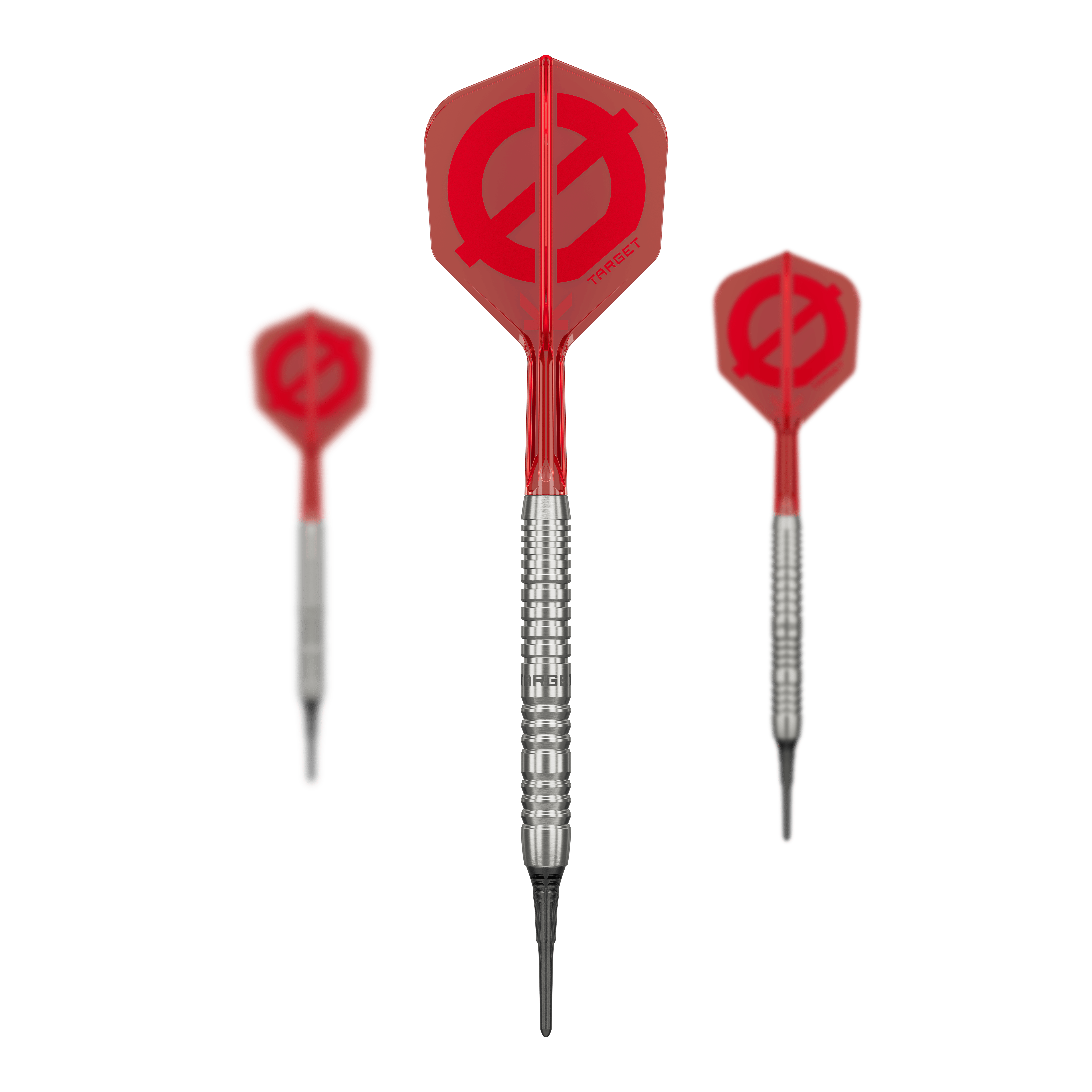 Target Group O 12 Softdarts Das Produkt Target Group O 12 Softdarts ist auf dem Bild zu sehen. Die Darts sind nebeneinander angeordnet.