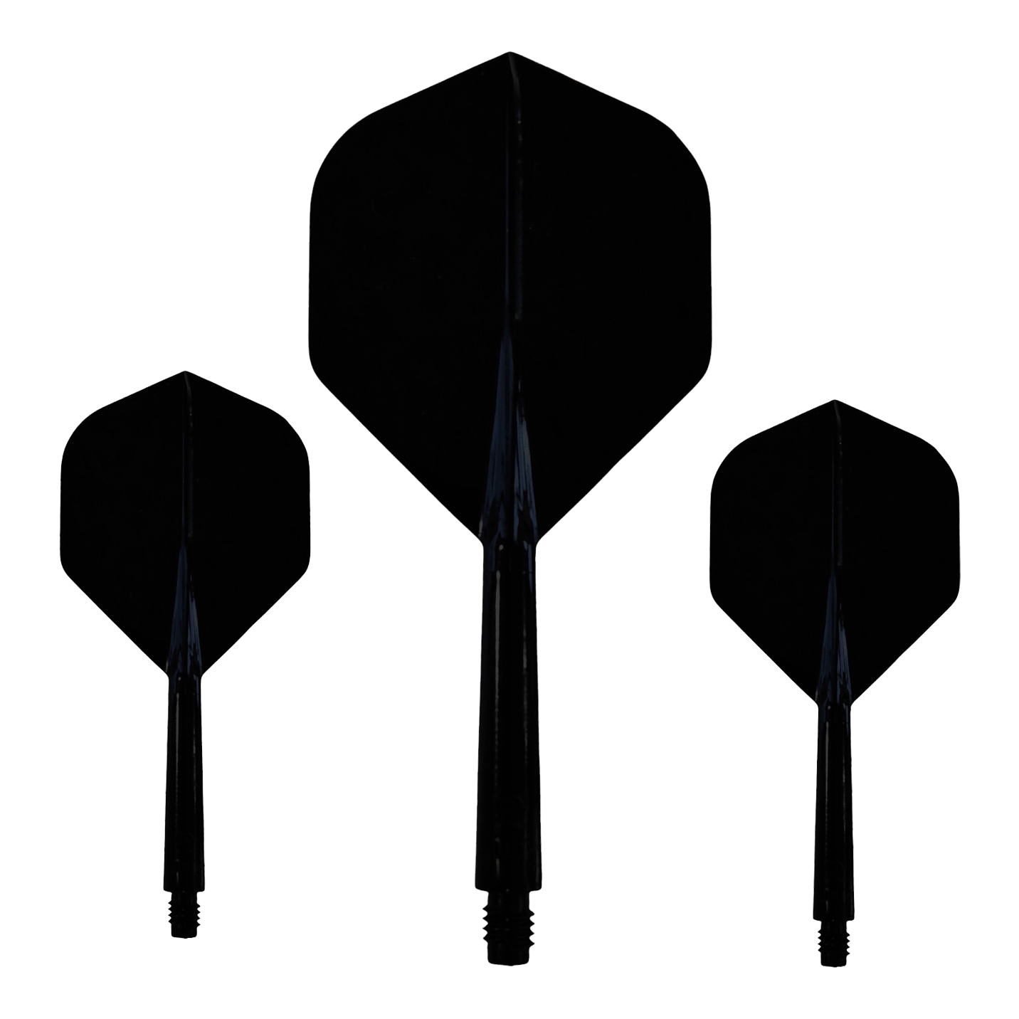 Evolution EVO1 Flight Shaft System - Black Dieses Bild zeigt das Evolution EVO1 Flight-Shaft-System in Schwarz. Es ist deutlich das Design und die Form des Produkts zu erkennen.
