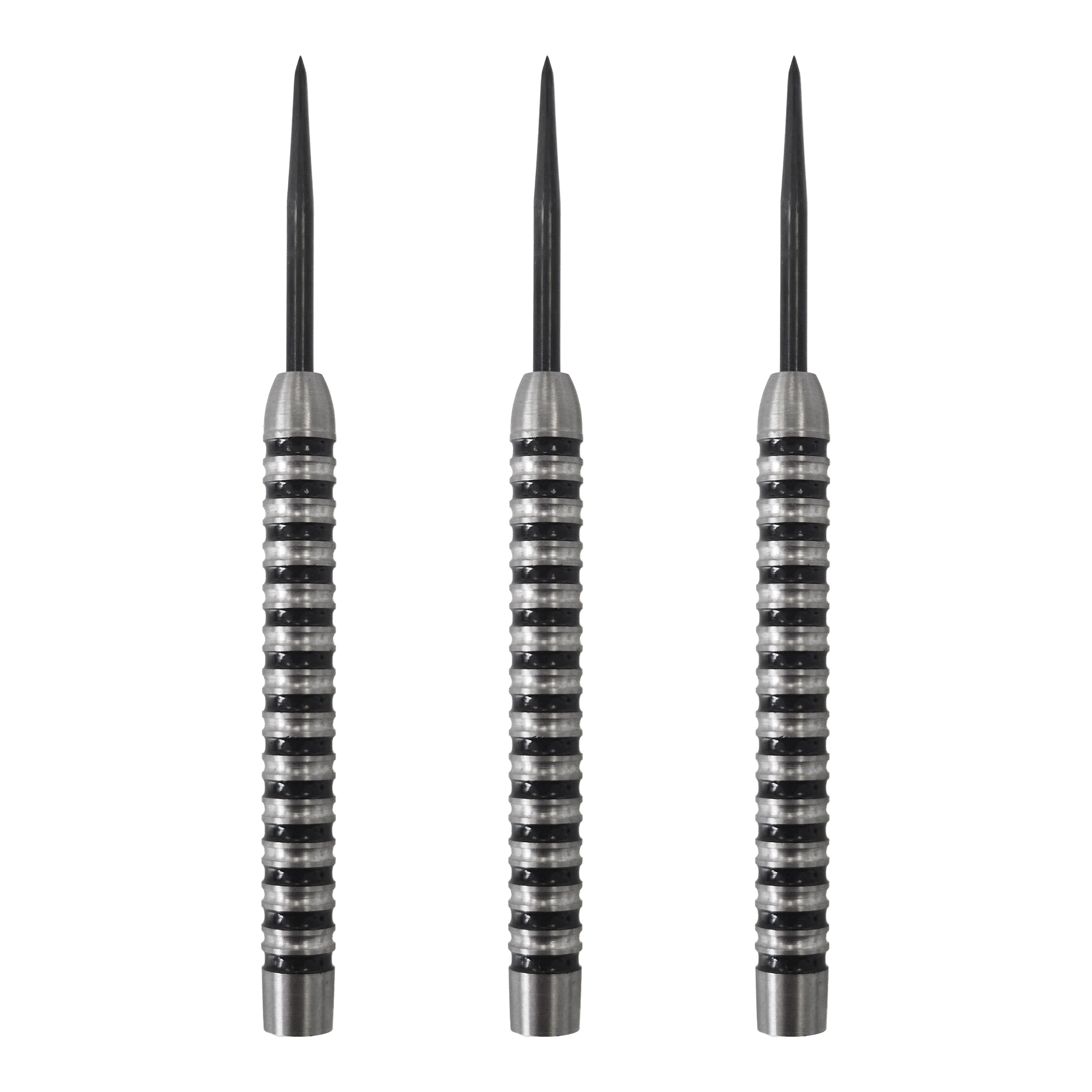 Abgebildet sind McDart Black Ring 2 Steeldart-Barrels mit einem Gewicht von 22g. Das Produkt ist speziell für Steeldart entwickelt.