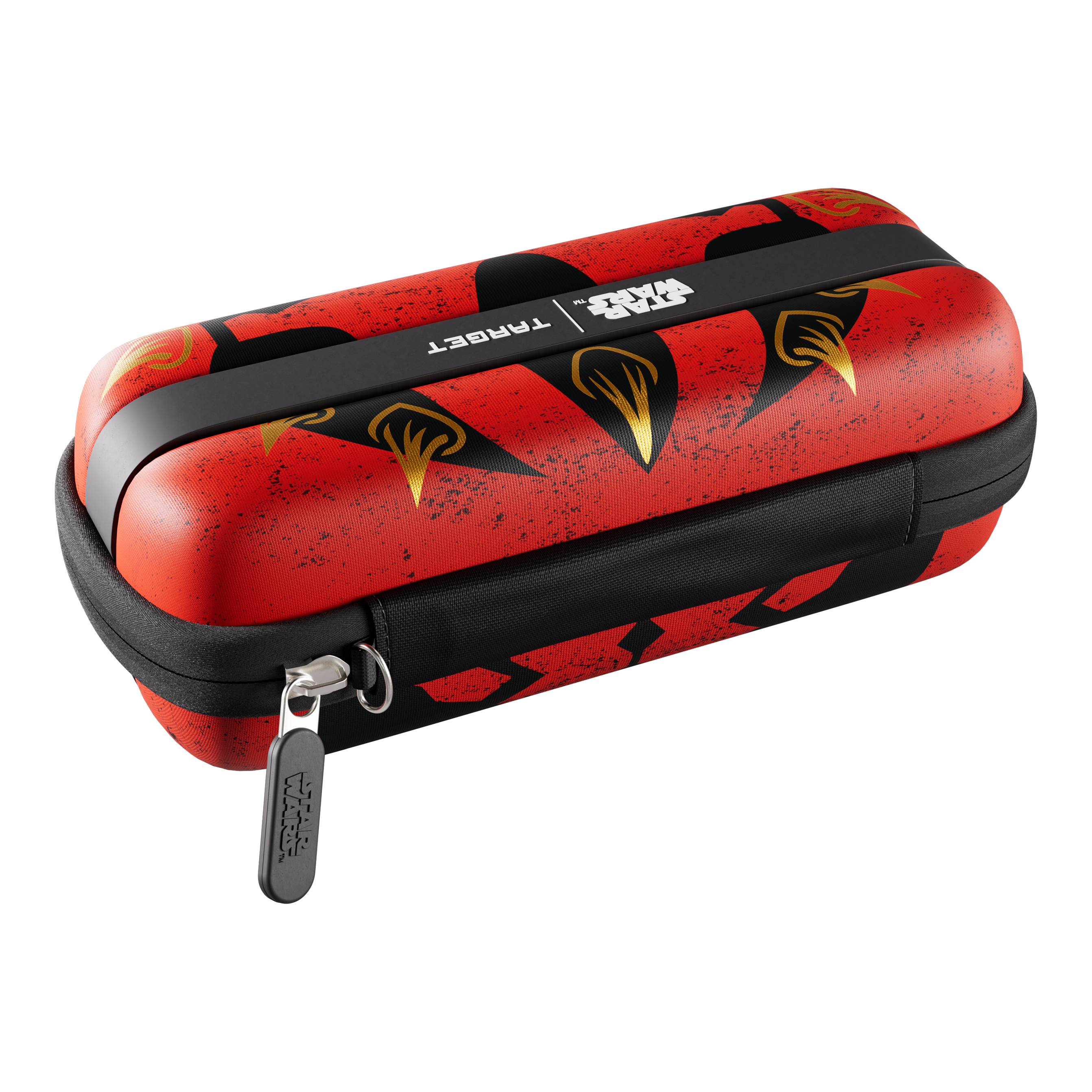 Target Star Wars Boa Dartcase - Darth Maul Das Bild zeigt das Target Star Wars Boa Dartcase im Darth Maul Design. Es handelt sich um ein Dartcase mit einem Star Wars Motiv.