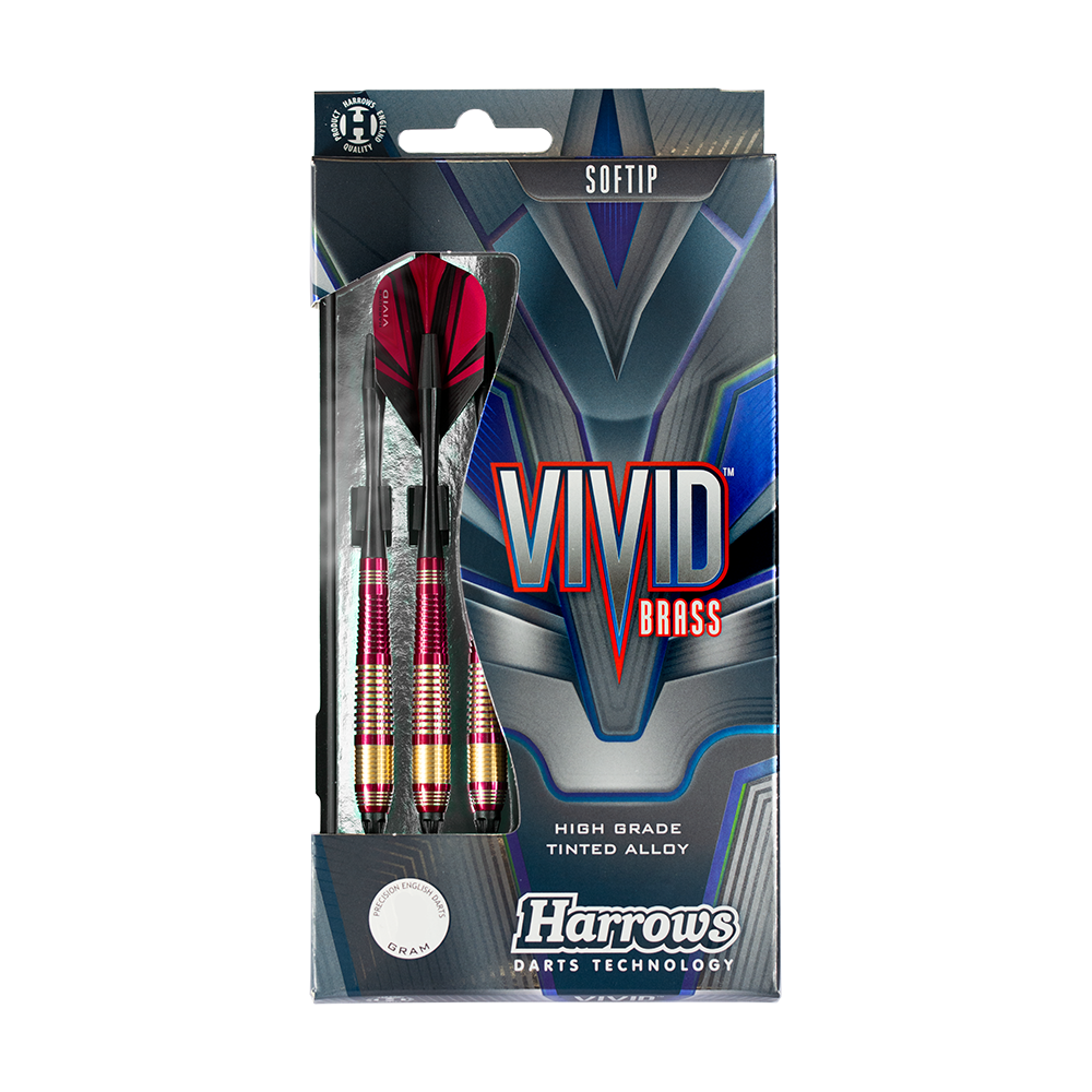 Harrows Vivid Brass Red Softdarts - 18g