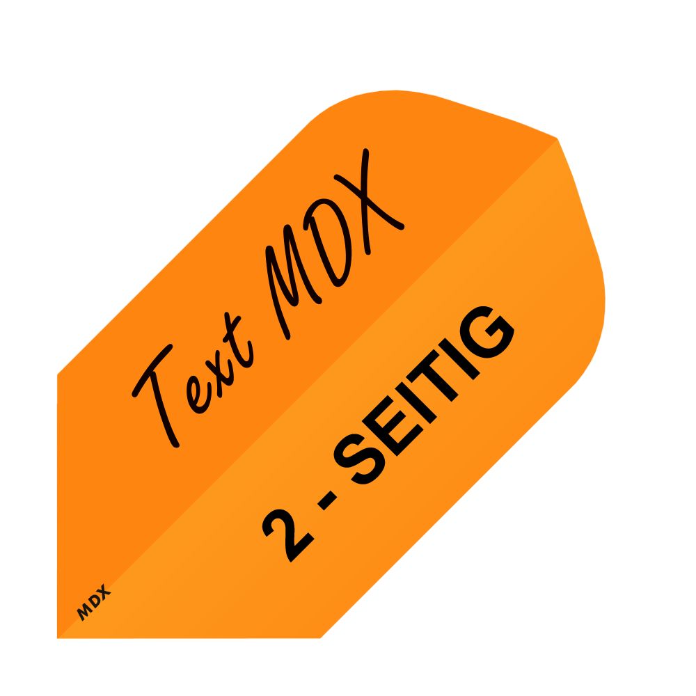 2-sided printed flights - desired text - MDX Slim