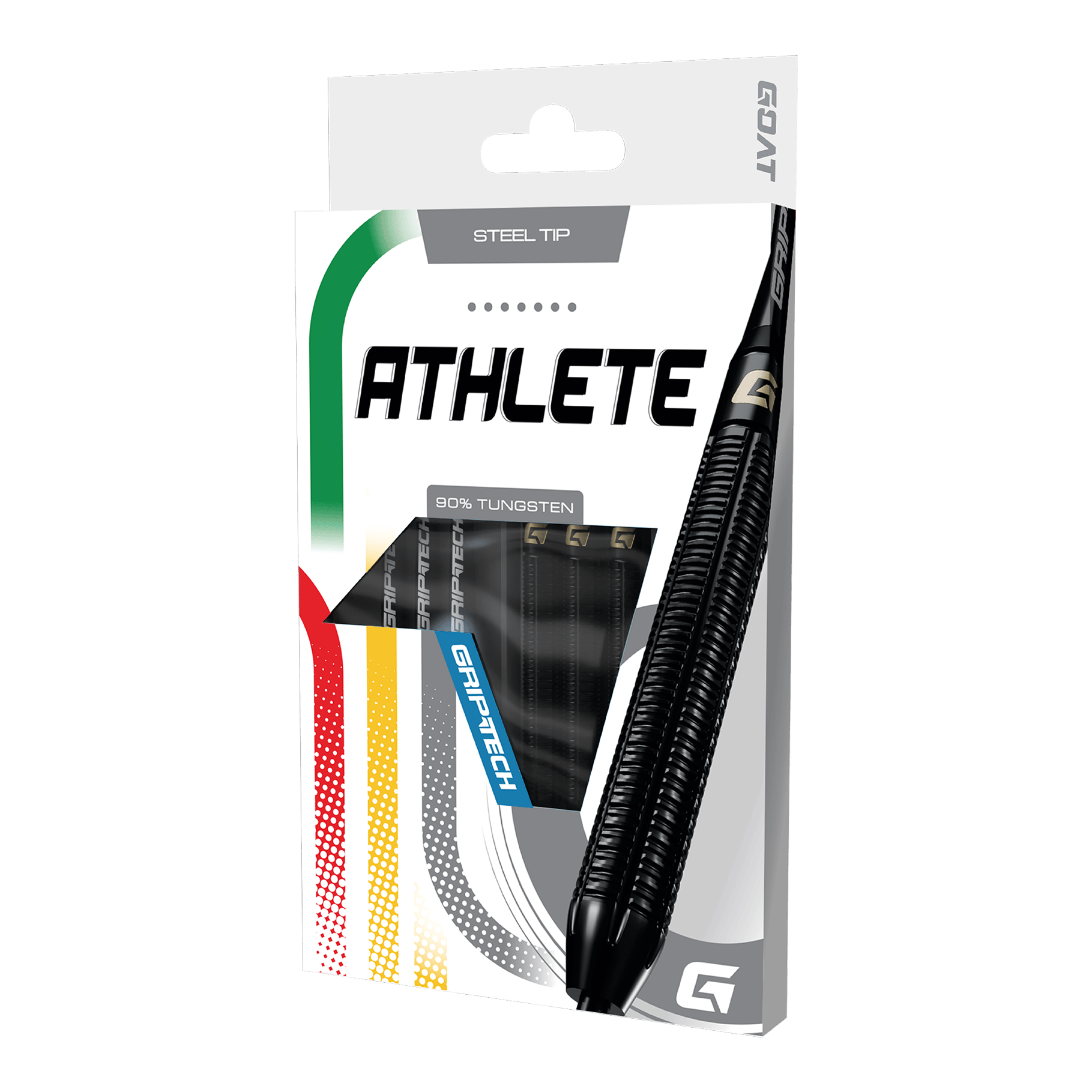 GOAT Athlete Black Tungsten Steel Darts Das Produkt GOAT Athlete Black Tungsten Steeldarts wird gezeigt. Die Darts sind für professionelle Spieler geeignet und in Schwarz gehalten.