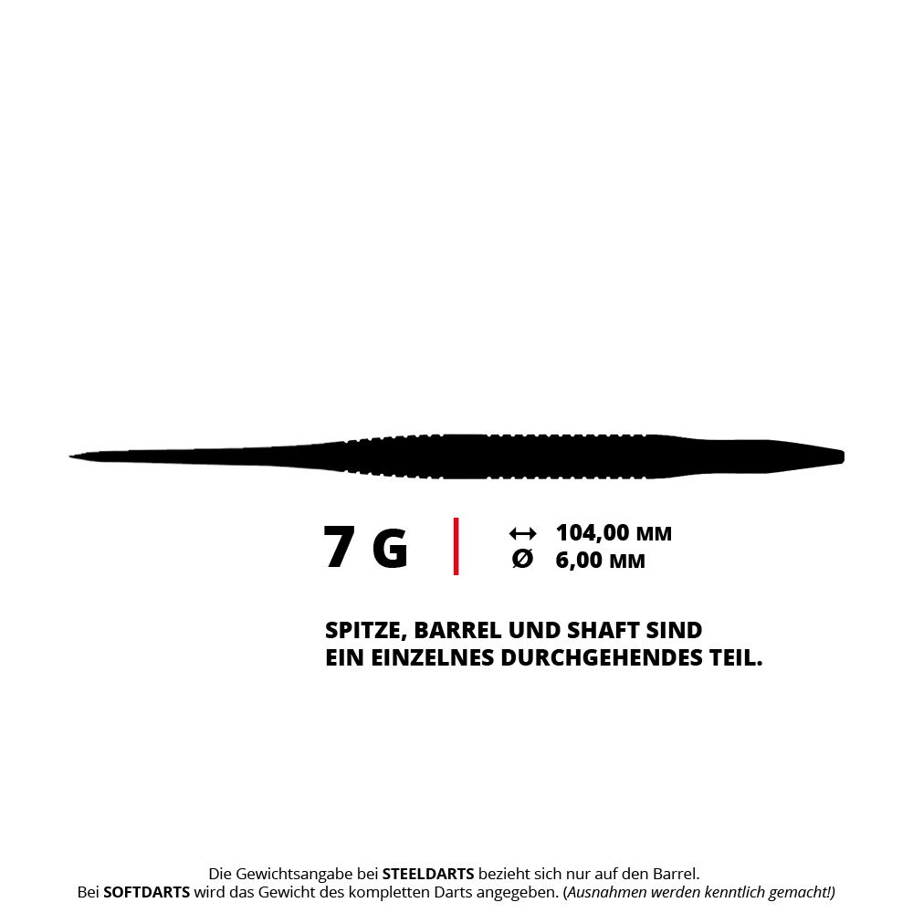 Caliburn TTD Complete Titanium T3 Silver Steeldarts - 7g Auf dem Bild sieht man die Caliburn TTD Complete Titanium T3 Silver Steeldarts mit einem Gewicht von 7g. Die Steeldarts bestechen durch ihr elegantes silbernes Design.