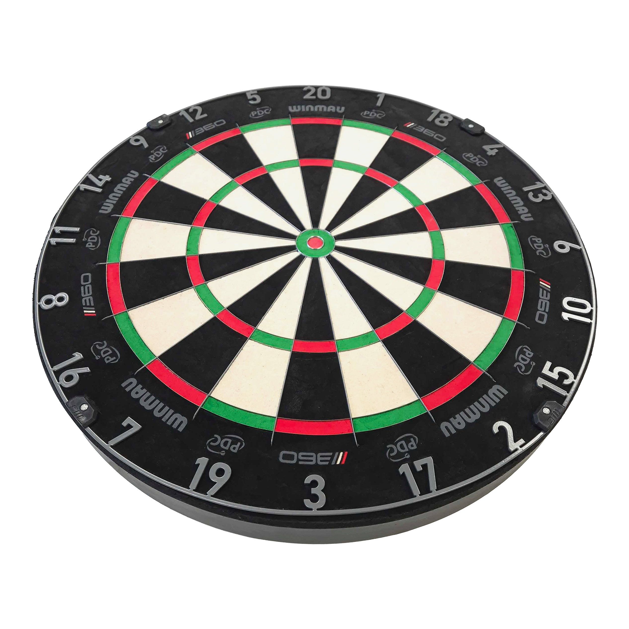 Winmau Blade 6 Triple Core 360 steel dartboard Abgebildet ist ein Dartboard. Das Bild zeigt das Modell '3060_Winmau_Blade_360_Steeldartboard_2_(1)'.
