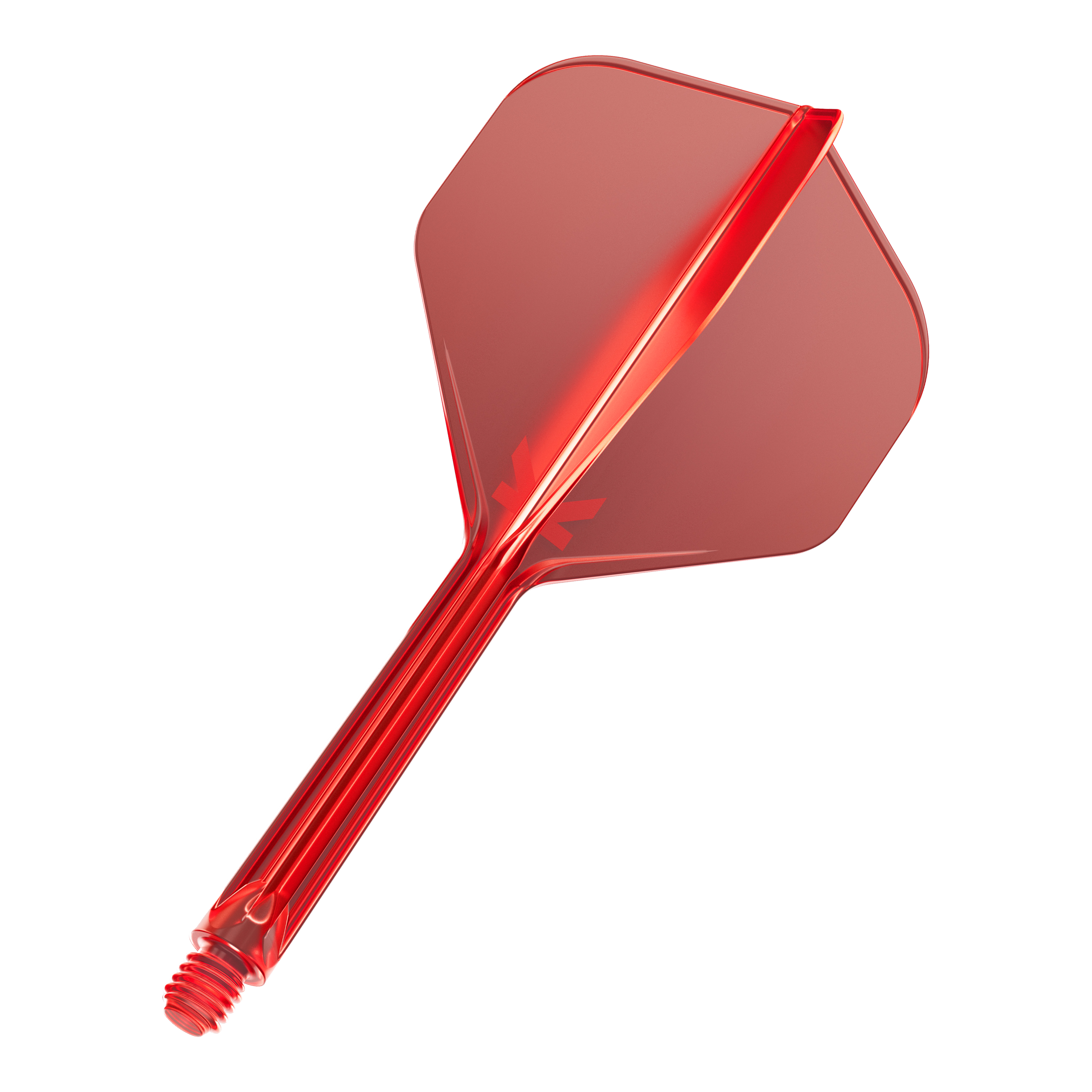 Target K-Flex No2 Standard Flight System - Red Dies ist ein rotes Dart-Flügel-Set mit einem integrierten Schaft. Es hat ein einfaches, durchsichtiges Design und ist für den Einsatz bei Darts geeignet.