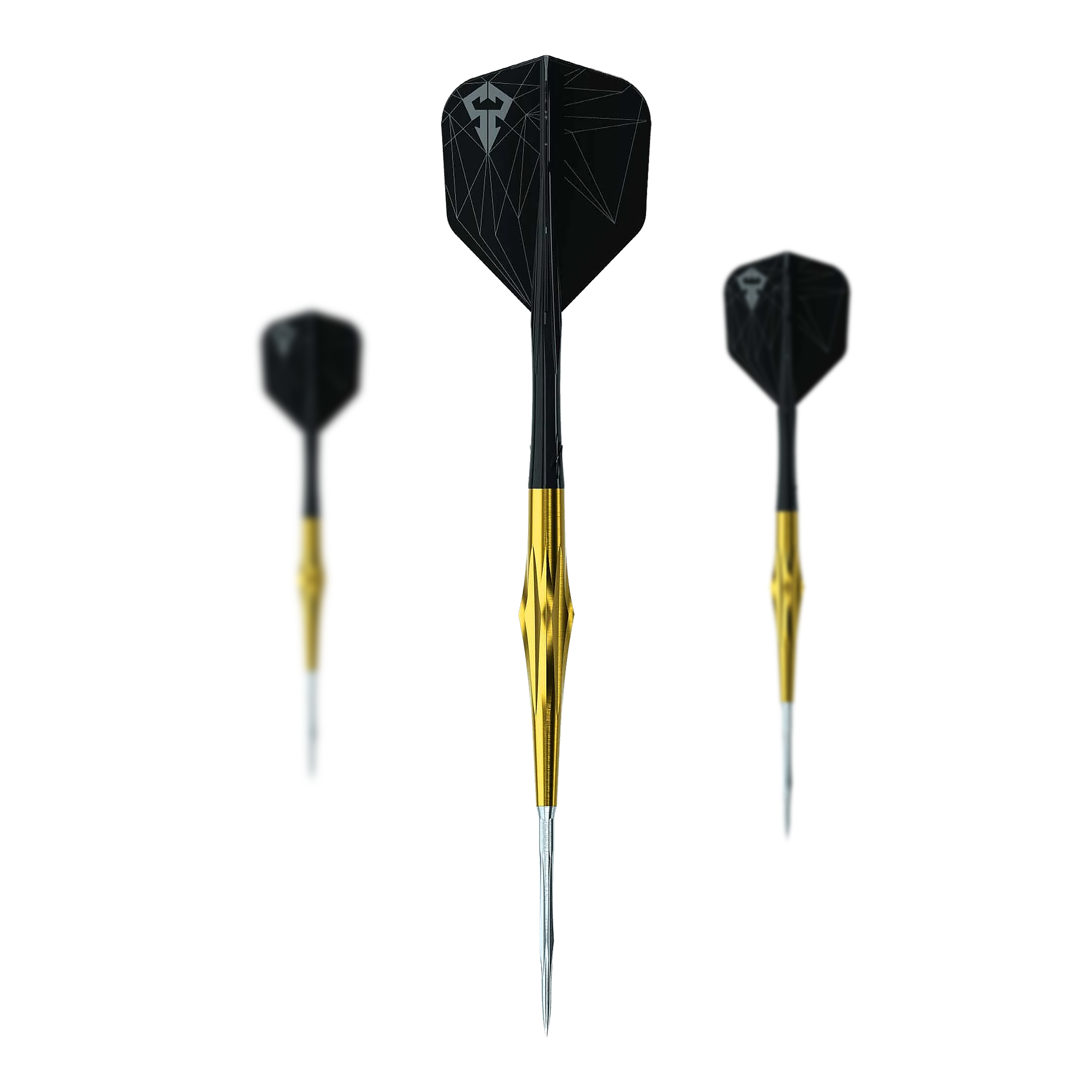 Caliburn Starships Series Sunspear Steel Darts - 19g Das Bild zeigt ein Set der Caliburn Starships Series Sunspear Steeldarts mit 19 Gramm. Das Set richtet sich an Dartspieler aller Erfahrungsstufen.