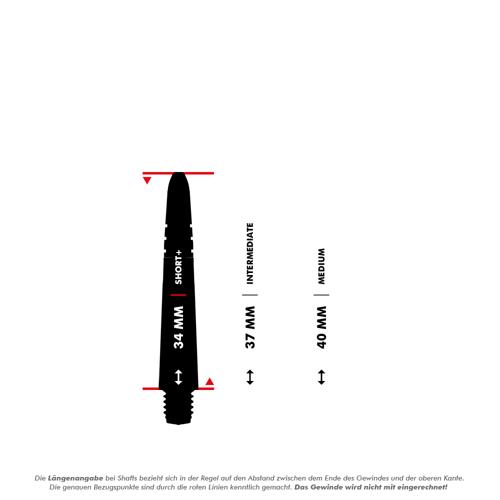 Winmau Vecta Shafts - Gelb