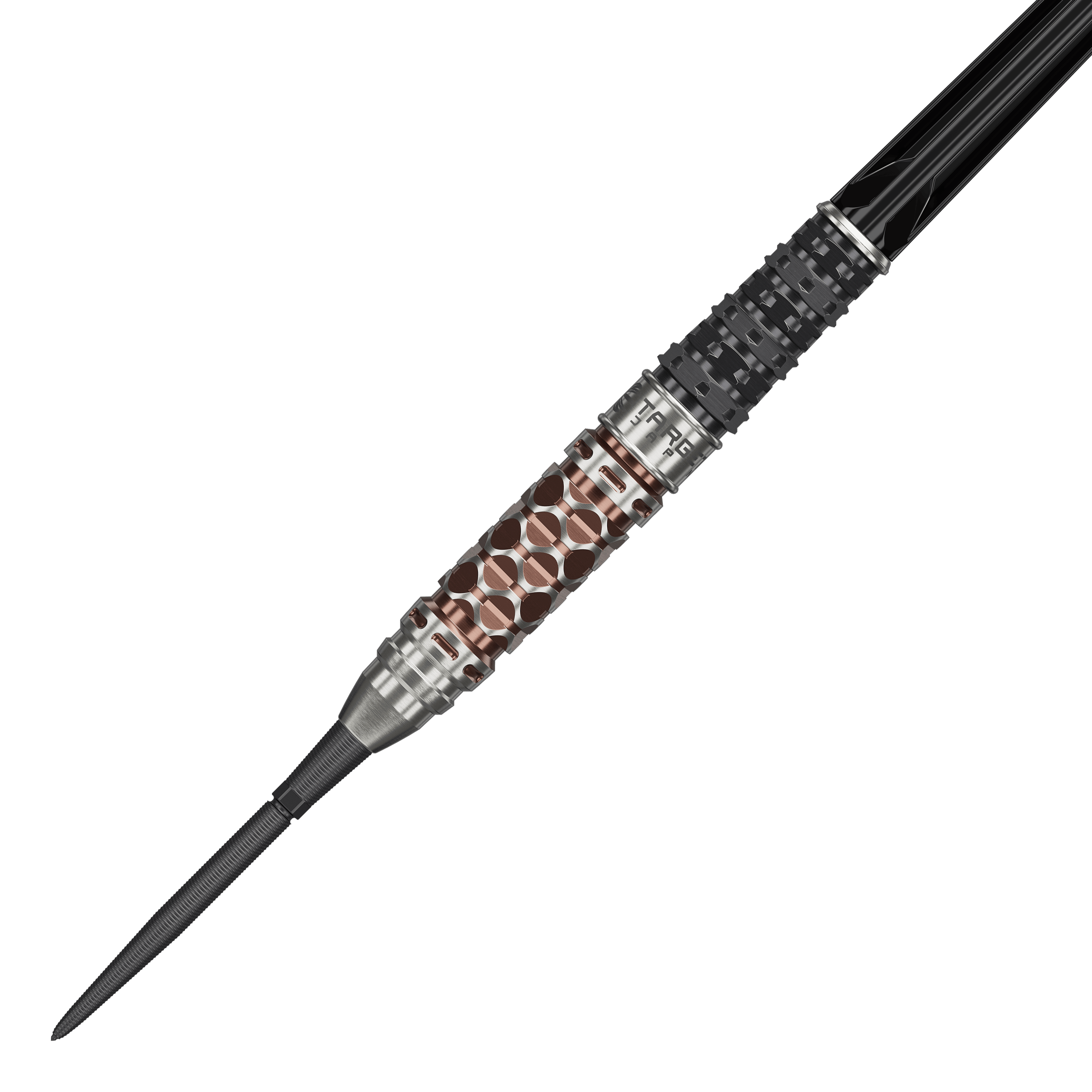 Target Japan Charis GEN6 Swiss Point Steel Darts - 23g Abgebildet sind die Target Japan Charis GEN6 Swiss Point Steeldarts - 23g. Die spezielle Form und die Details der Darts sind gut zu erkennen.