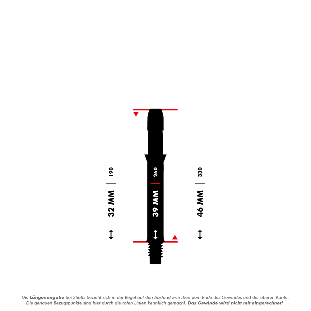 L-L-Style-Shafts Silent Straight - Schwarz