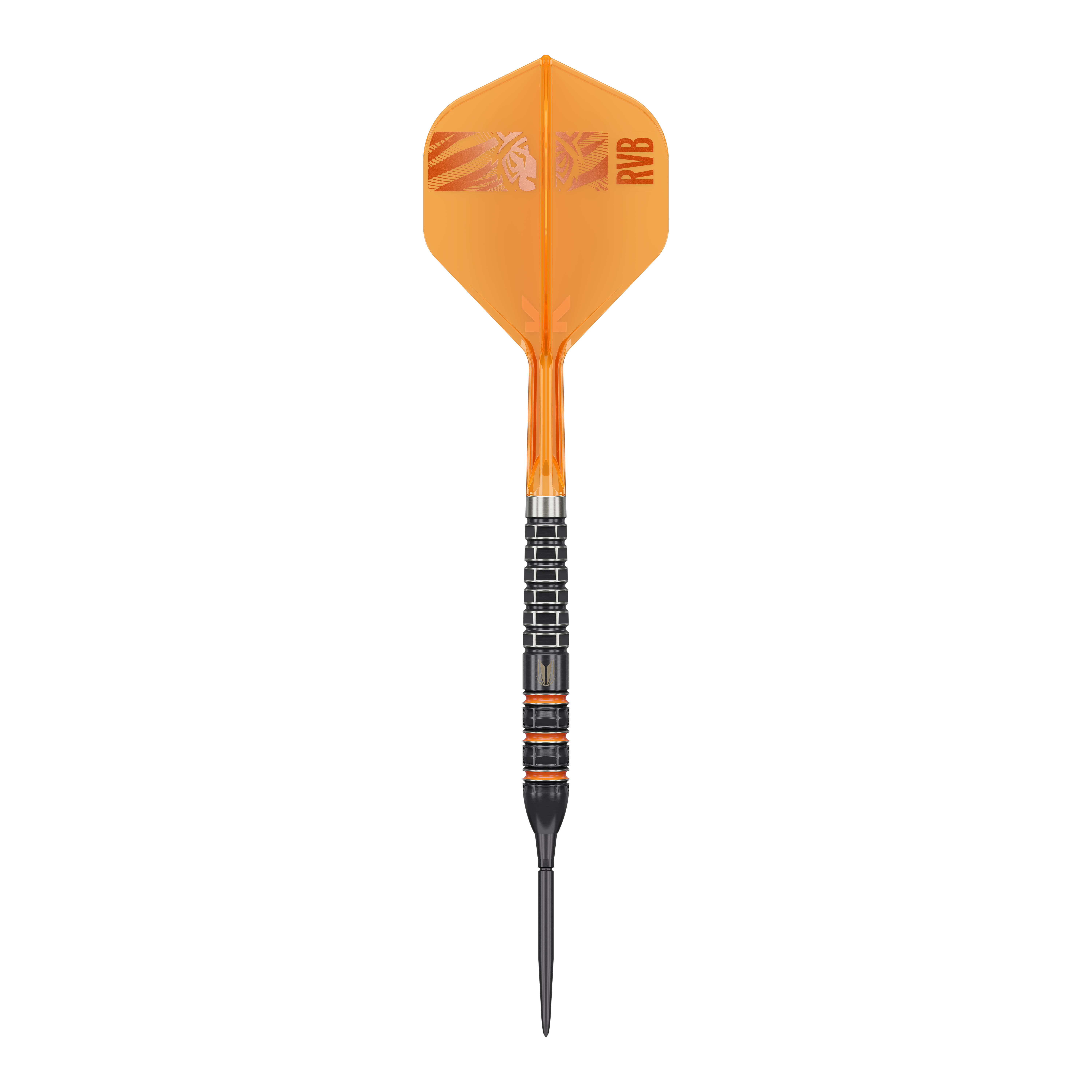 Target Raymond Van Barneveld 95K Swiss Points Steeldarts sind professionelle Steeldarts. Das Bild zeigt das Design und die Details dieses Dartpfeils.