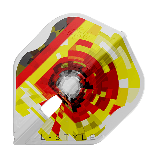 Zu sehen sind die L-Style Kai Gotthardt V1 White KAMI L1PRO Flights. Diese Flights werden für Darts verwendet.