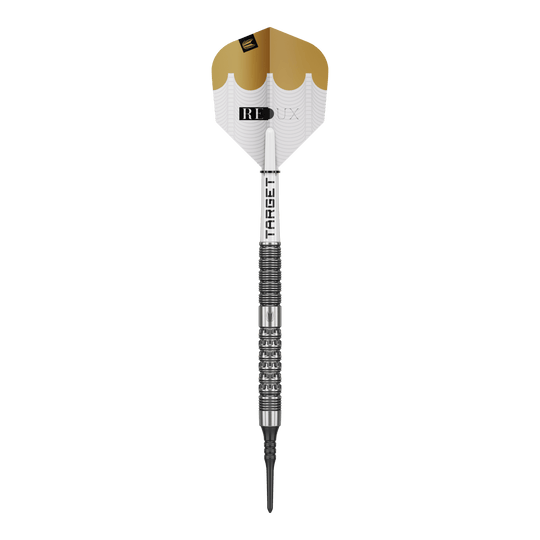 Target Redux 10 Softdarts - 18g ist auf dem Foto abgebildet. Es handelt sich um hochwertige Softdarts für präzises Werfen.