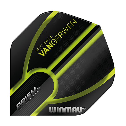 Winmau Prism Alpha MvG Black Green V1 Standard Flights