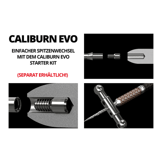 Mission Caliburn EVO System Steel Dart Tips - Grooved - Silver