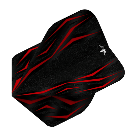 Mission Lava Red No. 6 Flights Auf dem Bild ist das Produkt Mission Lava Red No6 Flights zu sehen. Es handelt sich um rote Flights für Darts.