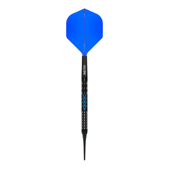 Abgebildet sind die Red Dragon Amp Tapered Softdarts- 20g. Dieses Produkt ist für präzise Würfe und hohe Treffsicherheit ausgelegt.