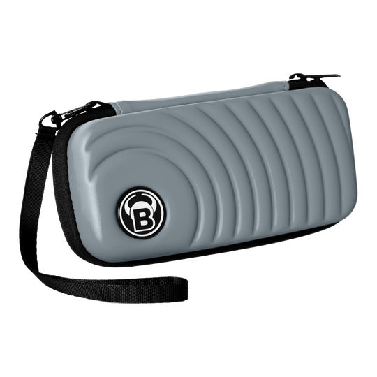 Das Bild zeigt das Produkt Bulls Orbis S Dartcase in Grau. Die Darttasche ist hochwertig und eignet sich zur sicheren Aufbewahrung von Darts.