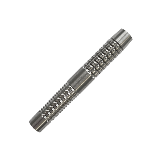 McDart SilverGrip Softdart Barrels - 20g Das Bild zeigt einen McDart SilverGrip Softdart Barrel mit einem Gewicht von 20g. Der Barrel ist aus Metall und hat eine strukturierte, griffige Oberfläche.