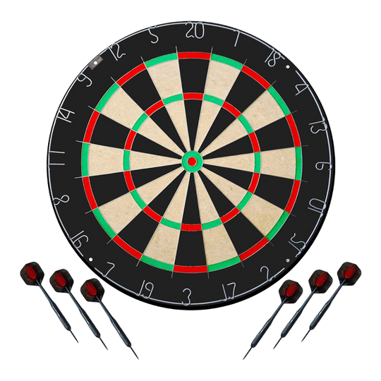 Karella Dartboard BullOut Set including 2 sets of steel darts