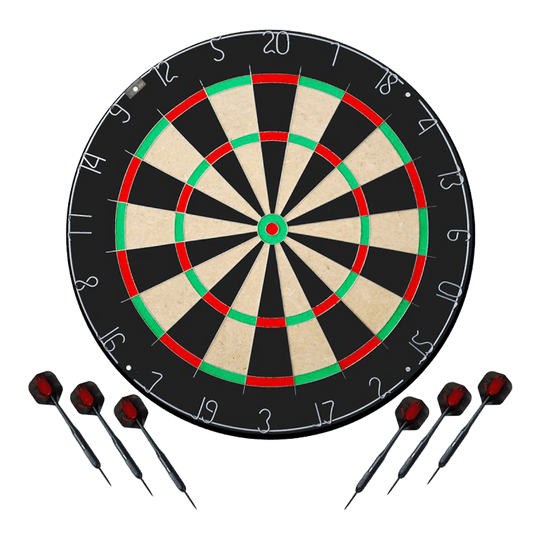 Karella Dartboard BullOut Set including 2 sets of steel darts Karella Dartboard BullOut Set including 2 sets of steel darts