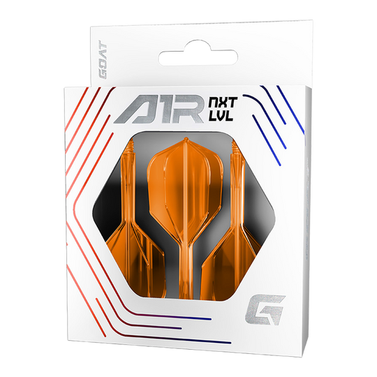 GOAT A1R No6 Flight Shaft System - Neon Orange Das Bild zeigt das GOAT A1R No6 Flight-Shaft-System in Neon Orange. Dieses Dart-Zubehör eignet sich ideal für professionelle Spieler.
