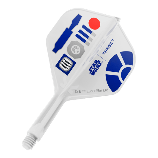 Target Star Wars K-Flex R2D2 No2 Standard Flights Dieses Bild ist einem Produkt mit dem Dateinamen 410513_Target_StarWars_KFlex_R2D2_No2_Standard_Flights_Short_19mm_1 zugeordnet. Es handelt sich wahrscheinlich um einen kurzen Dart-Flight im Star Wars R2D2 Look.