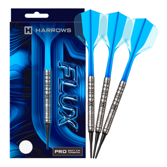 Harrows Flux Softdarts - 20g Harrows Flux Softdarts mit 20g werden voll abgebildet. Die Darts sind fein gearbeitet und elegant.
