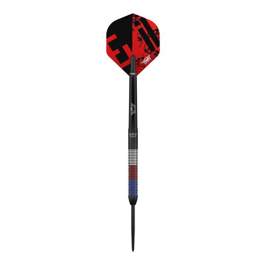 Abgebildet sind die Bulls NL Karel Sedlacek E2 Steeldarts - 24g. Diese Darts überzeugen durch ihre hochwertige Verarbeitung.