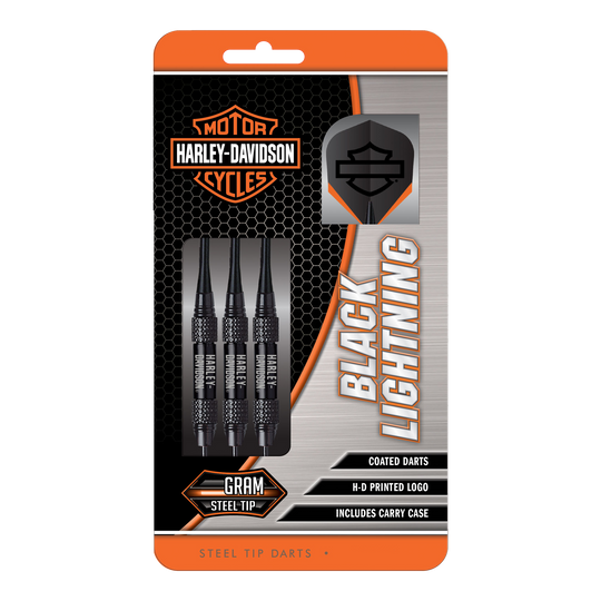 Harley-Davidson Black Lightning Brass Steel Darts - 22g