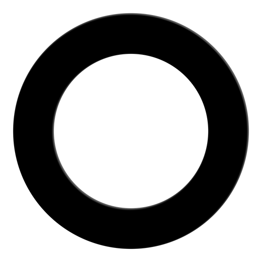 Hier ist ein weiterer schwarzer Steeldartboard-Surround abgebildet. Dieser Ring schützt die Wand beim Dartspiel.