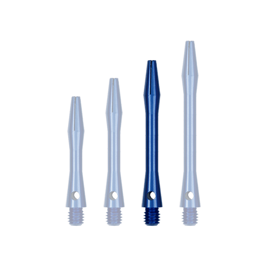 Aluminum Shafts - Blue Das Bild zeigt einen weiteren Aluminiumschaft in leuchtendem Blau. Der Schaft weist eine glatte Oberfläche auf.