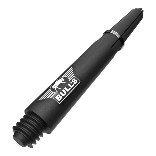 Bulls NL Capo Carbon Shafts - Black Ein Bild mit dem Dateinamen BU55340_BullsNL_Capo_Carbon_Shafts_Schwarz_Short_34mm_2. Abgebildet ist wahrscheinlich ein zweiter kurzer schwarzer Carbon-Shaft für Darts.