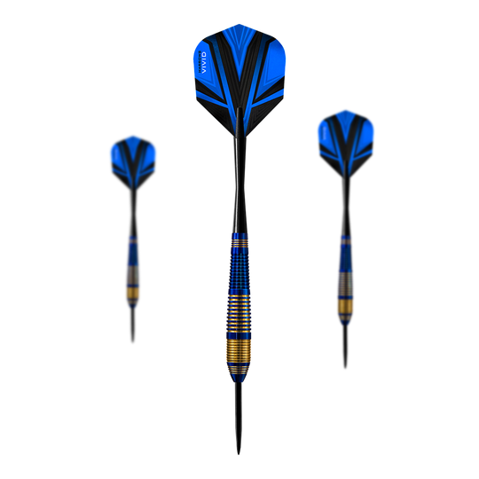 Harrows Vivid Brass Blue steel darts