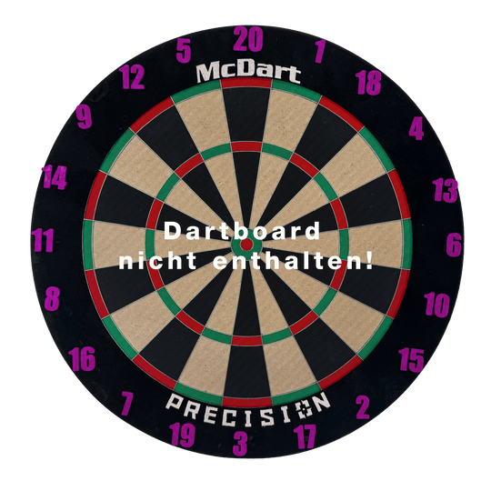 McDart Dartboard Number Rings / Number Ring Classic Ein lila Board im klassischen Design wird auf dem Foto dargestellt. Das schlichte Design steht im Vordergrund.