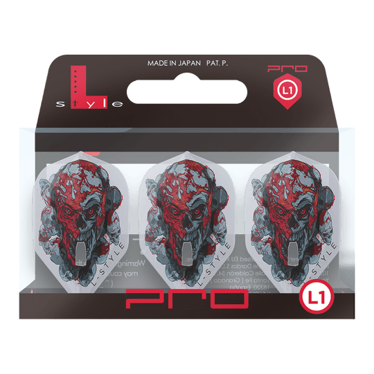 L-Style Ryan Searle Signature V4 Clear White L1PRO Flights Das Bild zeigt die L-Style Ryan Searle Signature V4 Clear White L1PRO Flights. Es handelt sich um hochwertige Flights für Dartsport.