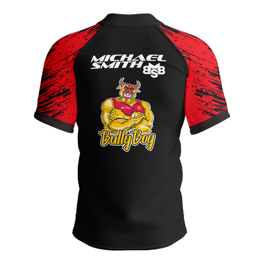 Shot Michael Smith Red Stripe Polo Dart Shirt