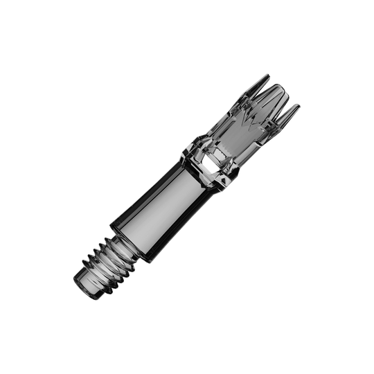 L-Style L-System Replacement Shafts - Clear Black Mehrere Ersatzshafts in transparentem Schwarz sind abgebildet. Die Shafts sind angeordnet und aus Kunststoff.