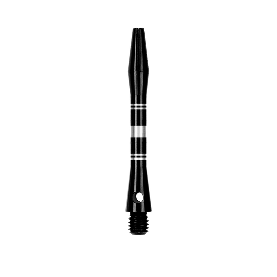 Ringed Aluminum Shafts - Black Silver Das Bild zeigt Aluminium Shafts in Schwarz und Silber. Das Produkt ist in Nahaufnahme abgebildet.