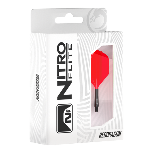 Red Dragon Nitroflite - Black Shaft Red No2 Flights Abgebildet ist das Produkt Red Dragon Nitroflite - Black Shaft Red No2 Flights. Die Flights sind für Dartpfeile geeignet und haben schwarze und rote Farben.